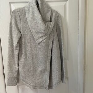 Z by Zella Shooting Star Drape Collar Cardigan Medium Light Gray